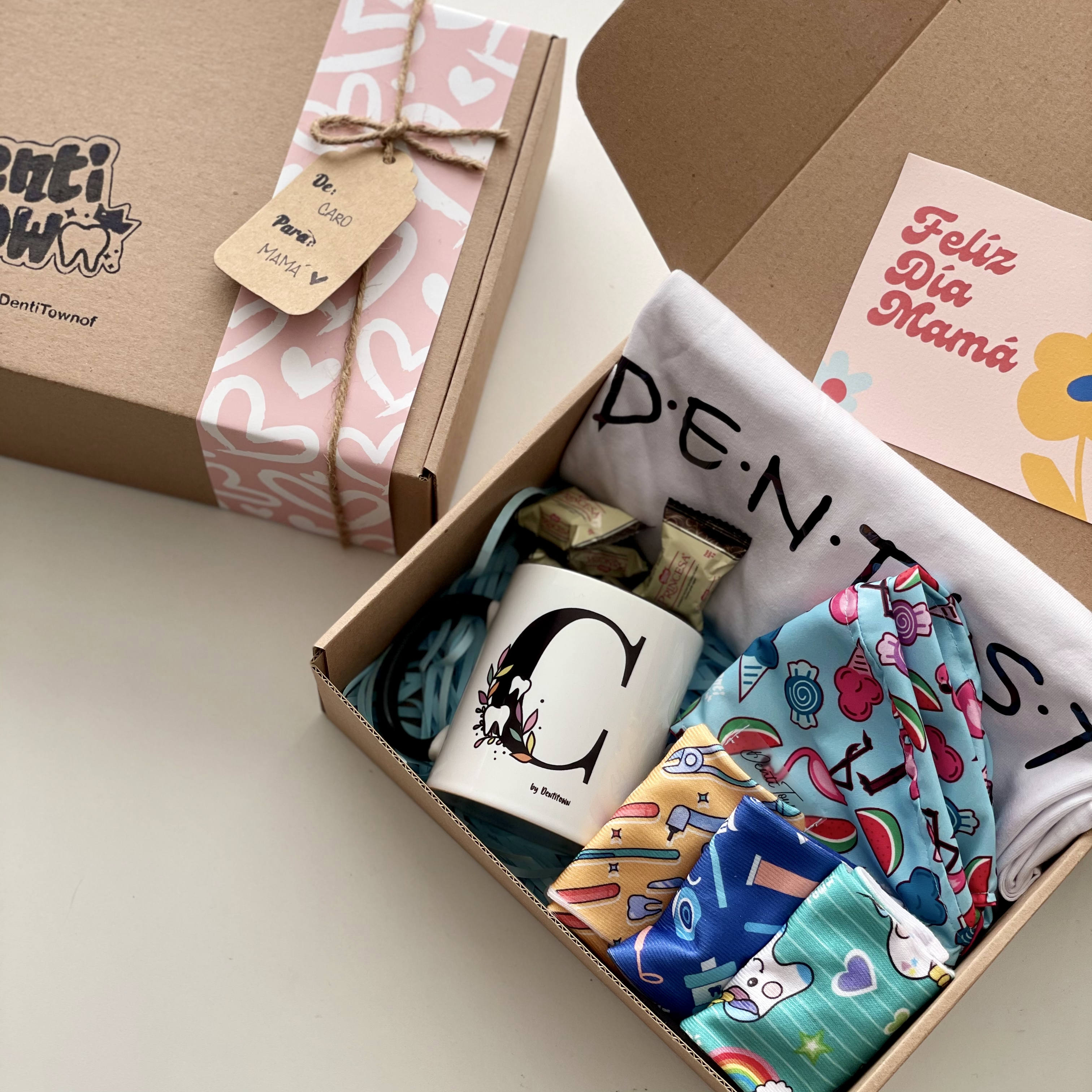 Box taza, 1 polo, 1 gorro y 3 pares de medias